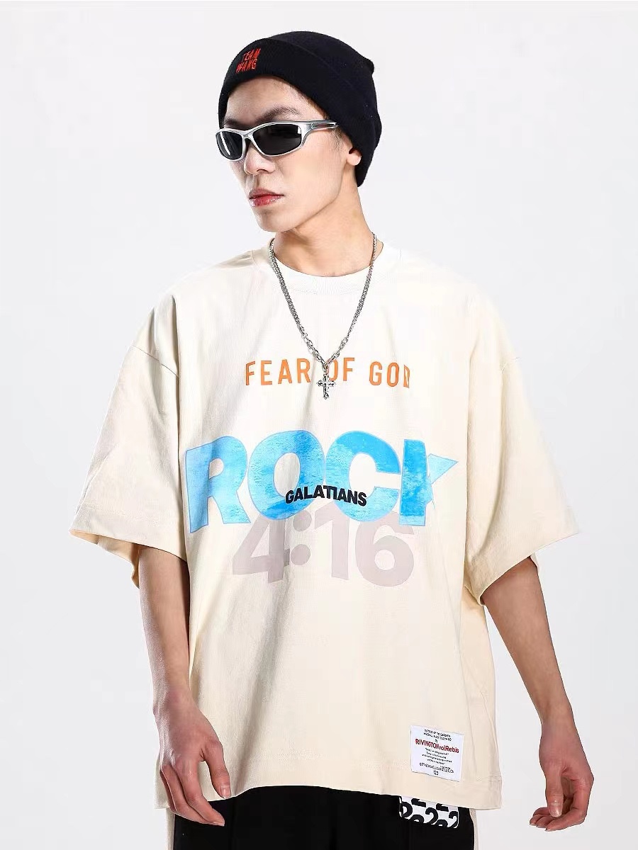 RRR123 joint FOG limited logo print short sleeves