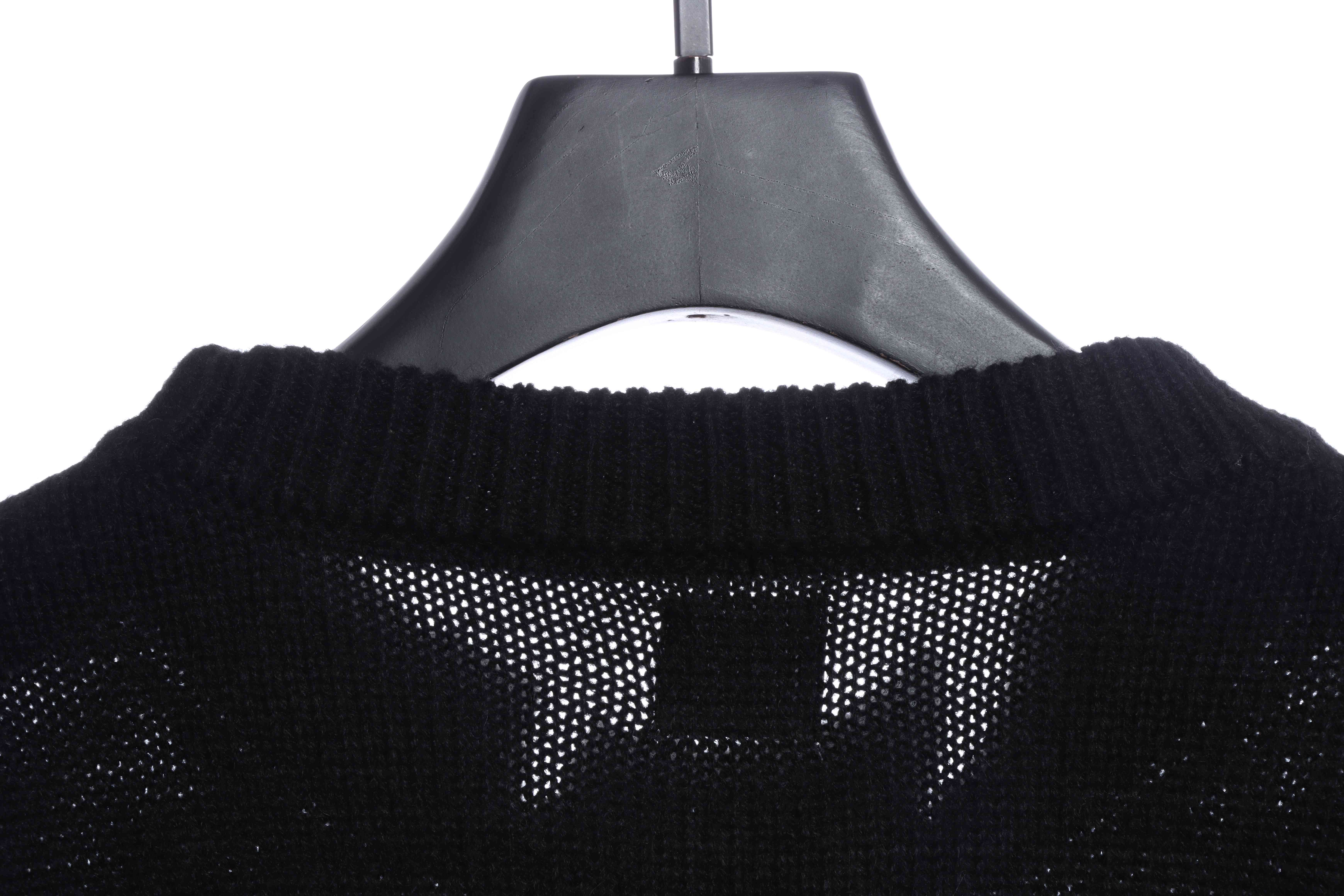 Saint Michael 22FW GIF Letter Destruction Crew Neck Sweater