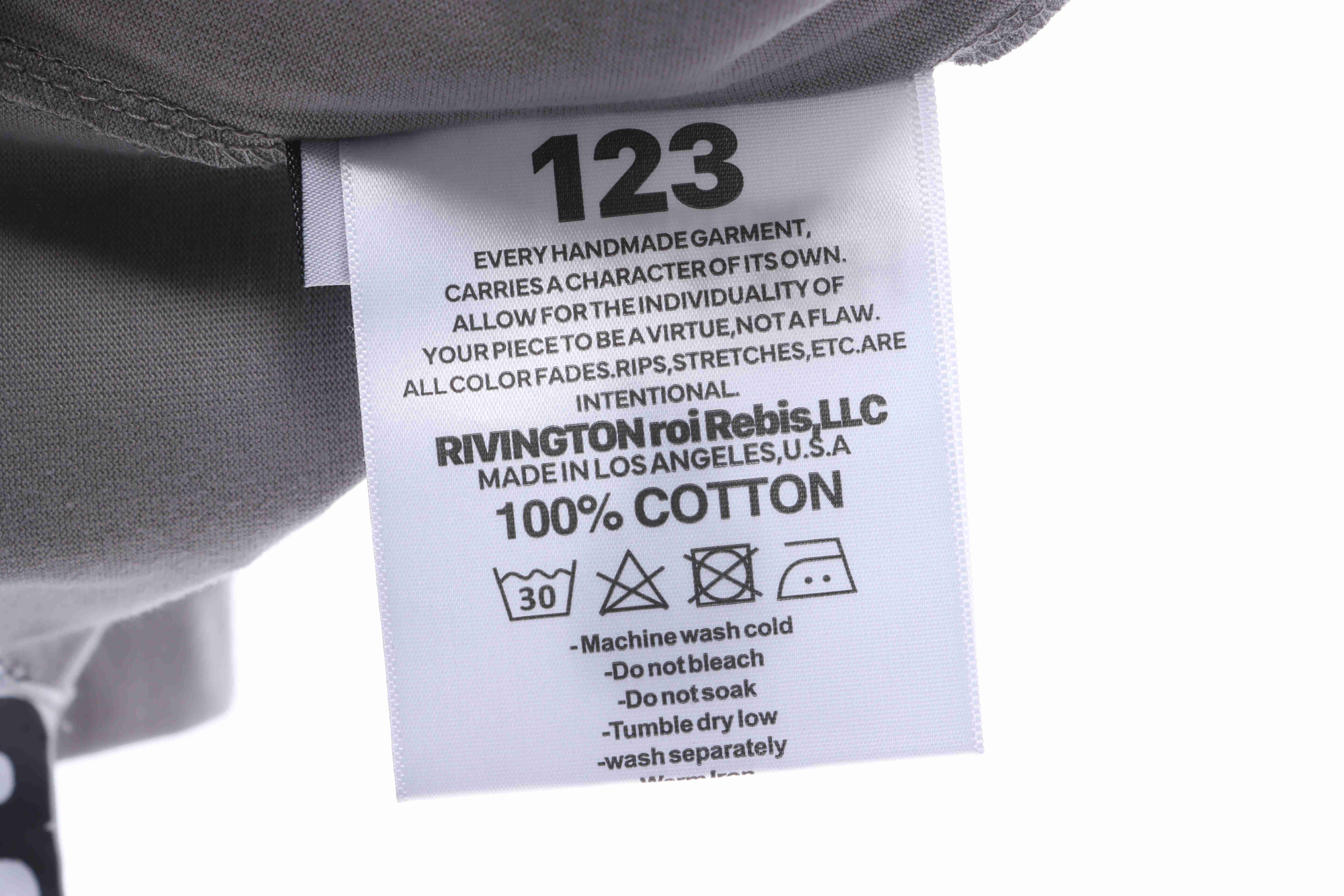 FOG Co-signed RRR123 cement Scarlet letter short sleeves