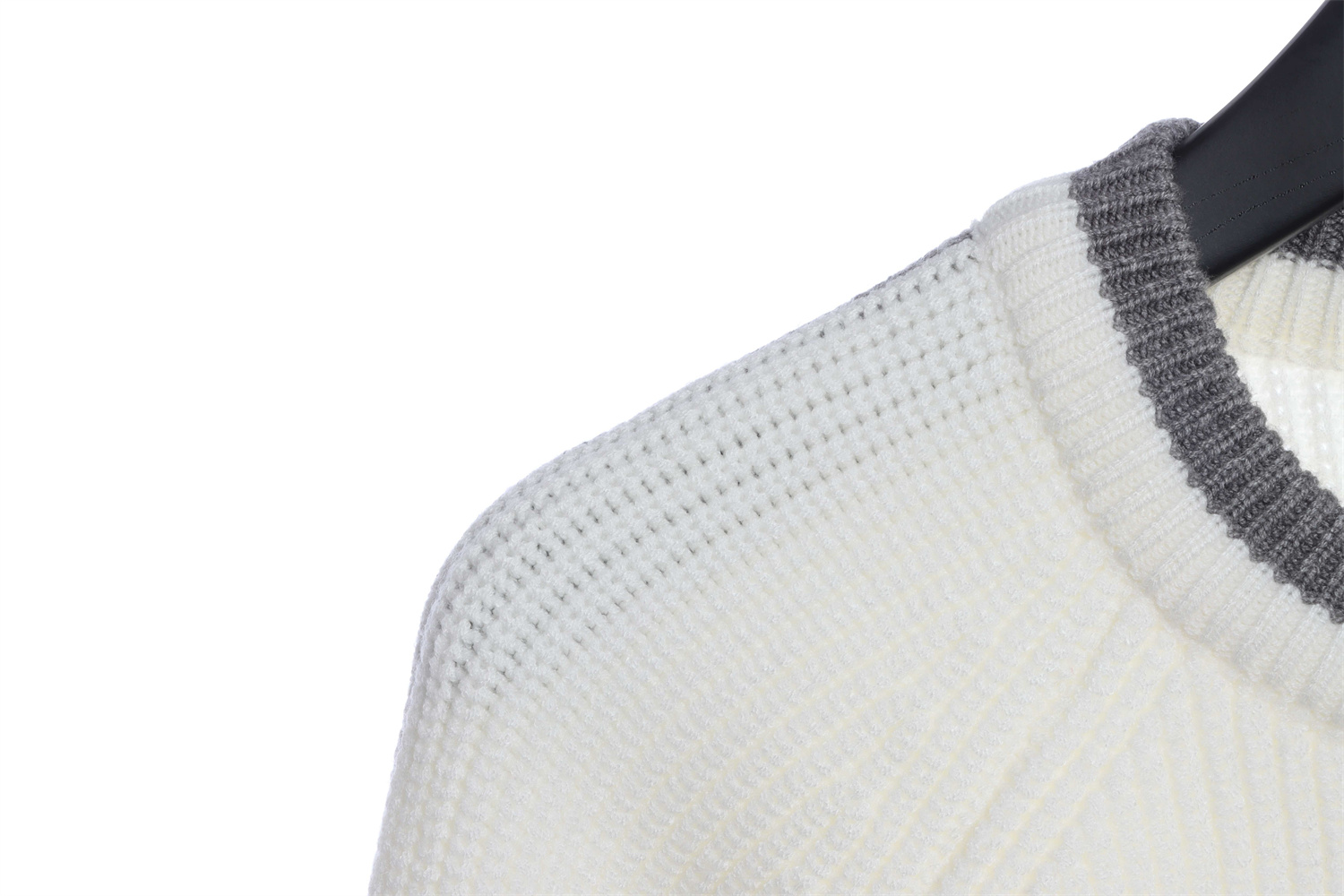 ThomBrowne New Season 22Ss Four-Stripe Pullover Long Sleeve Crewneck Sweater