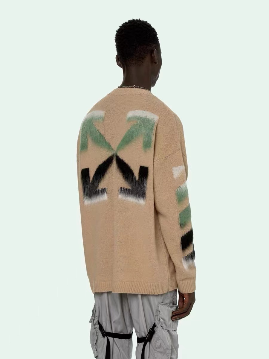 OFF WHITE Mohair Sweater Brown