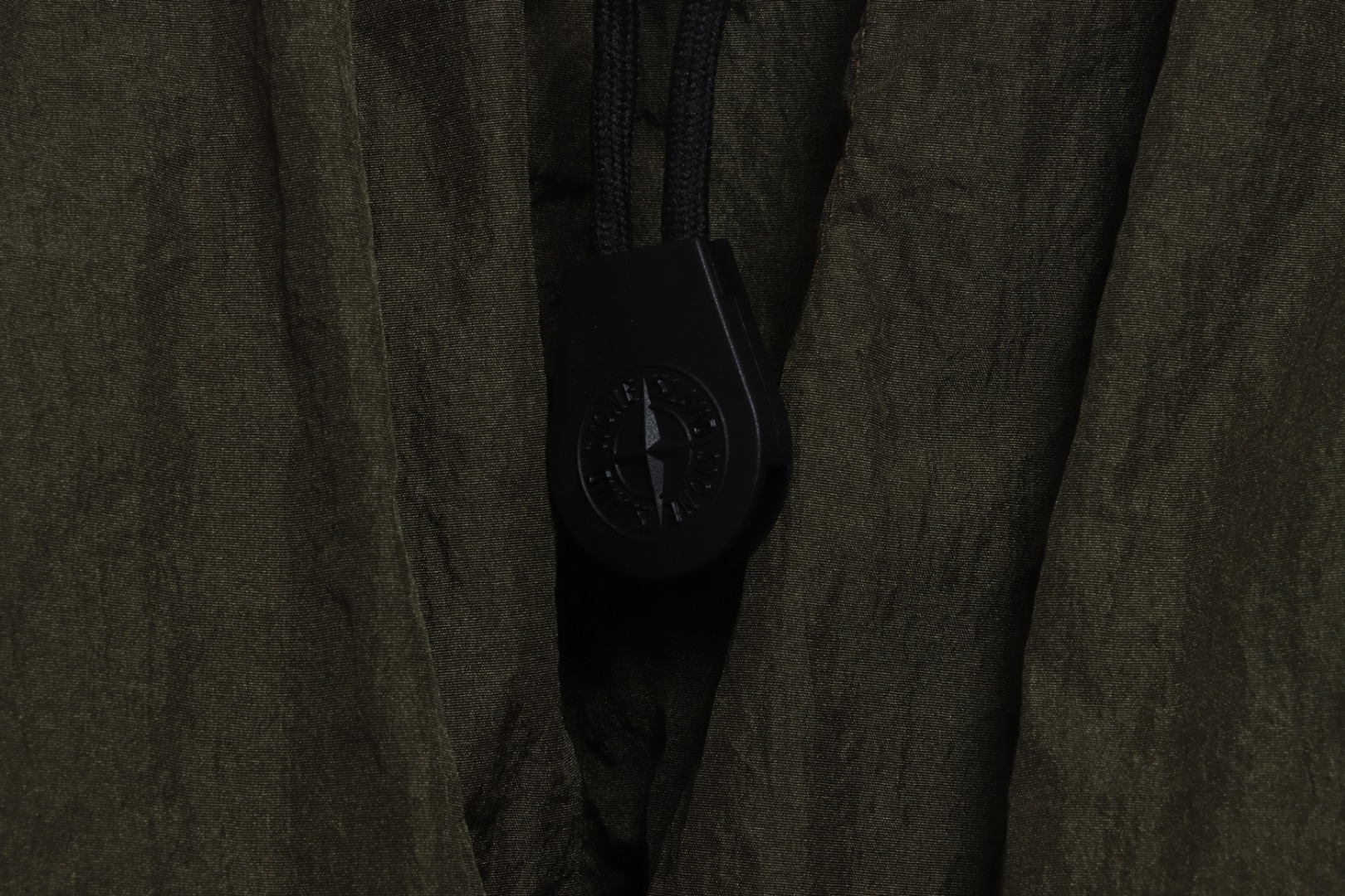 Stone Island Side compass large embroidered shorts gray