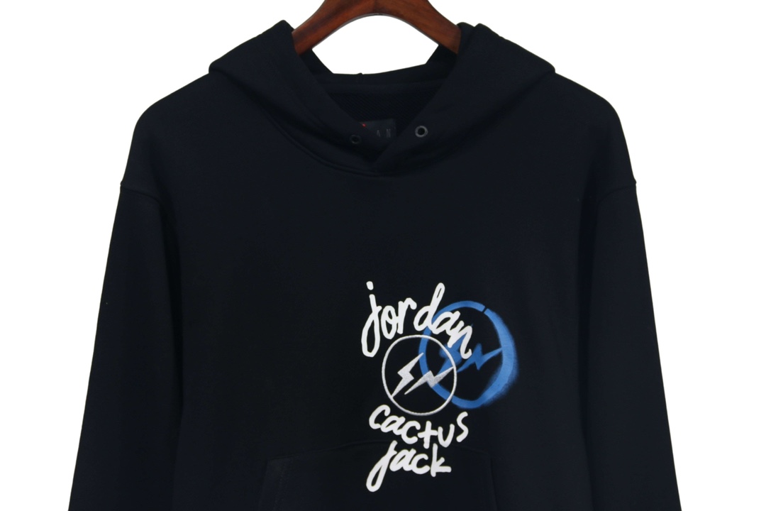 Jordan TS lightning tripartite joint portrait print hoodie