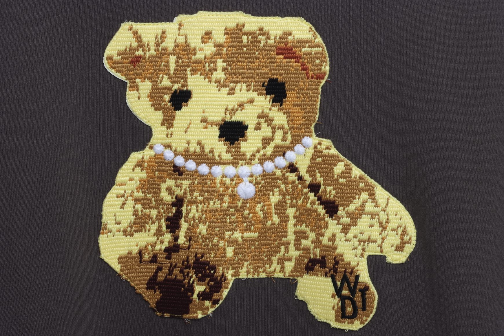 W3LL embroidered bear crew neck sweatshirt