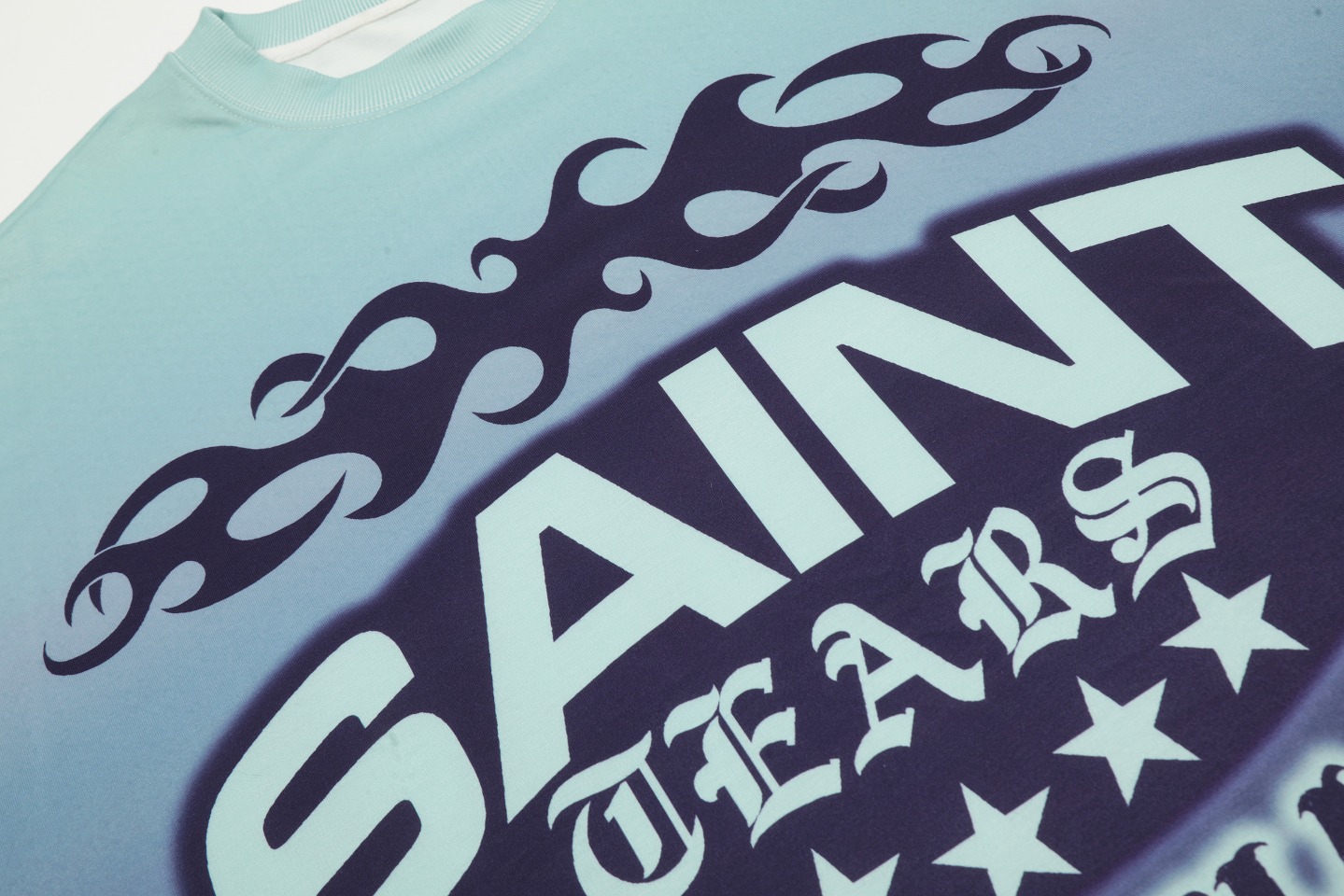 Saint Mich@el Tears Full Print 1988 Green Purple Long Sleeve