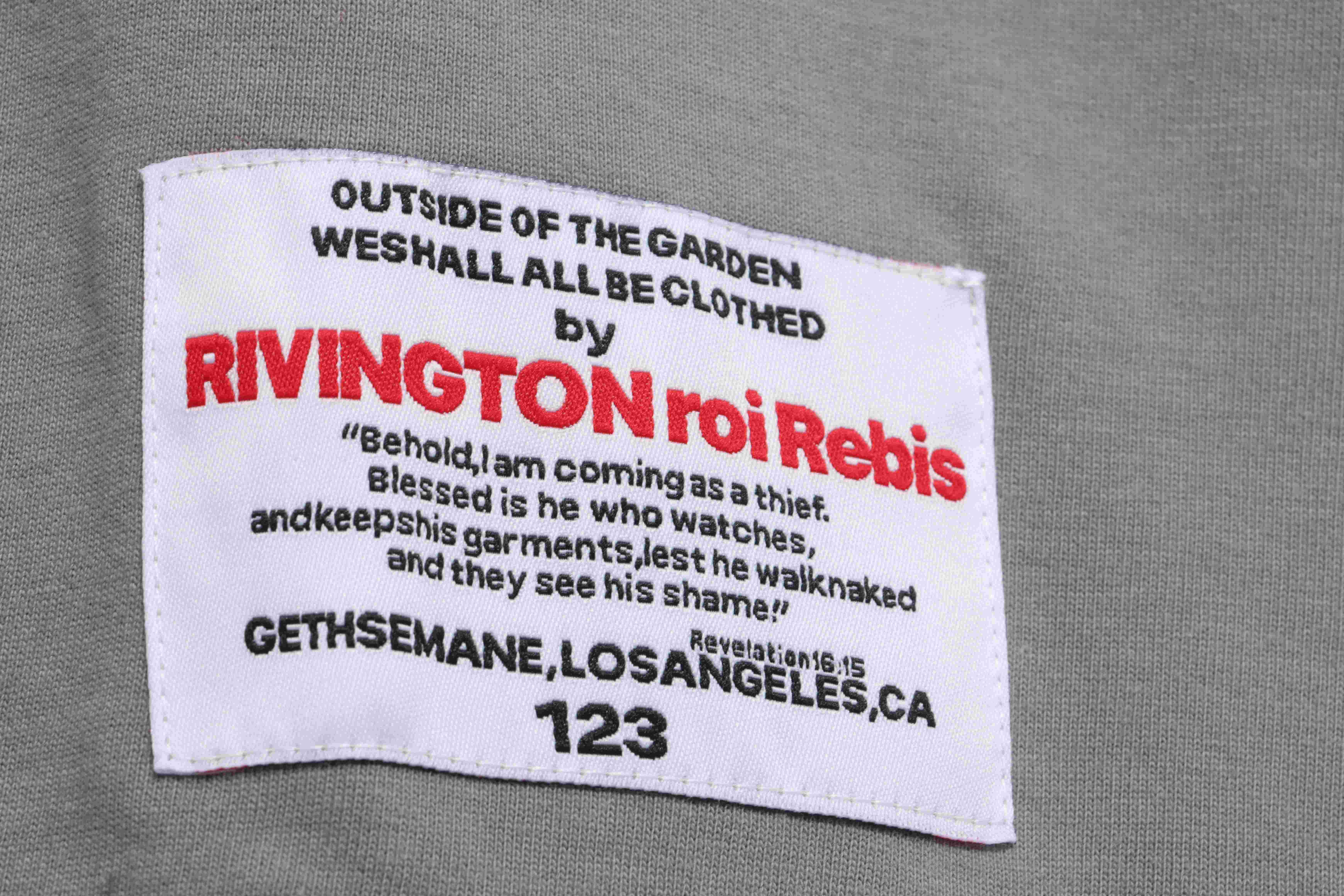 FOG Co-signed RRR123 cement Scarlet letter short sleeves