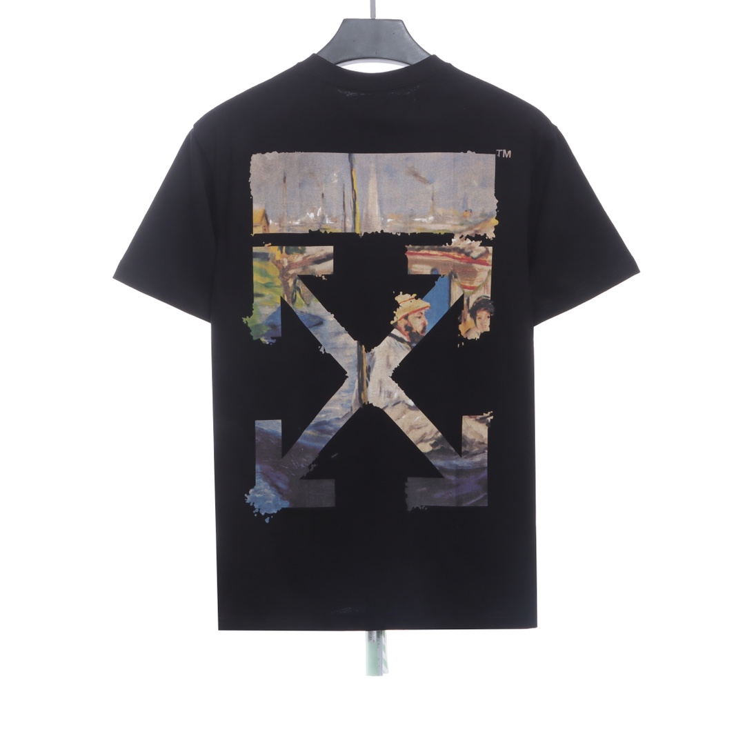 OW oil painting printing short sleeves