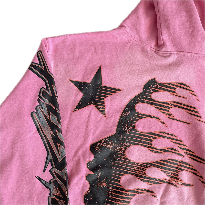 Hell$tar Studios brainwashed hoodie with brain Pink