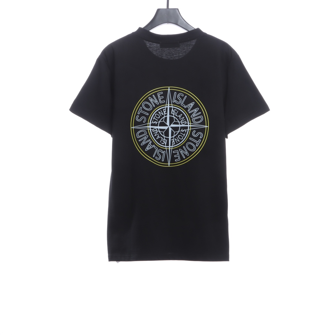 Stone Island Back Large Compass Logo Print Short Sleeves