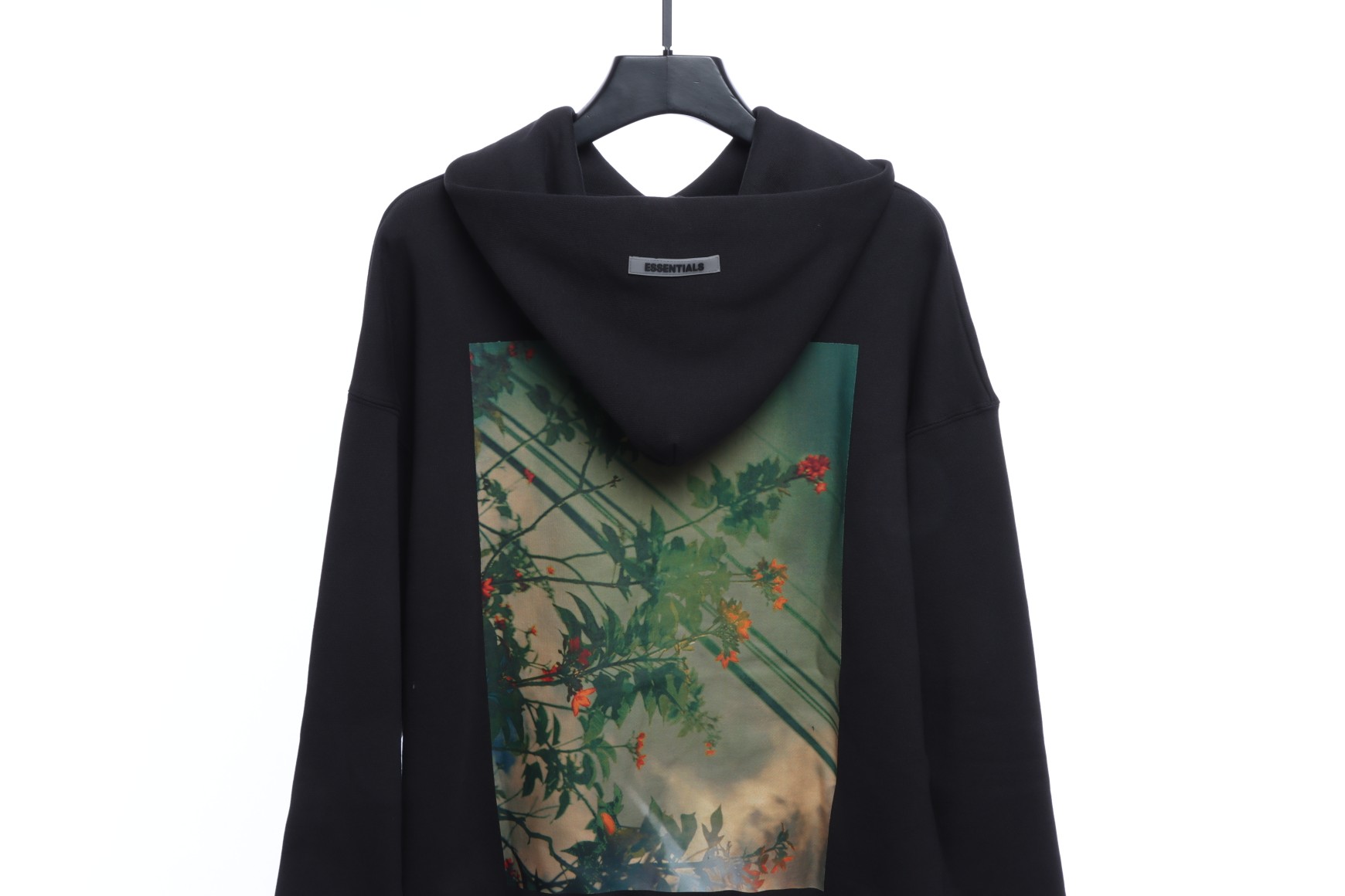 FOG ESSENTIALS Double Thread Floral Fleece Oversized Hoodie