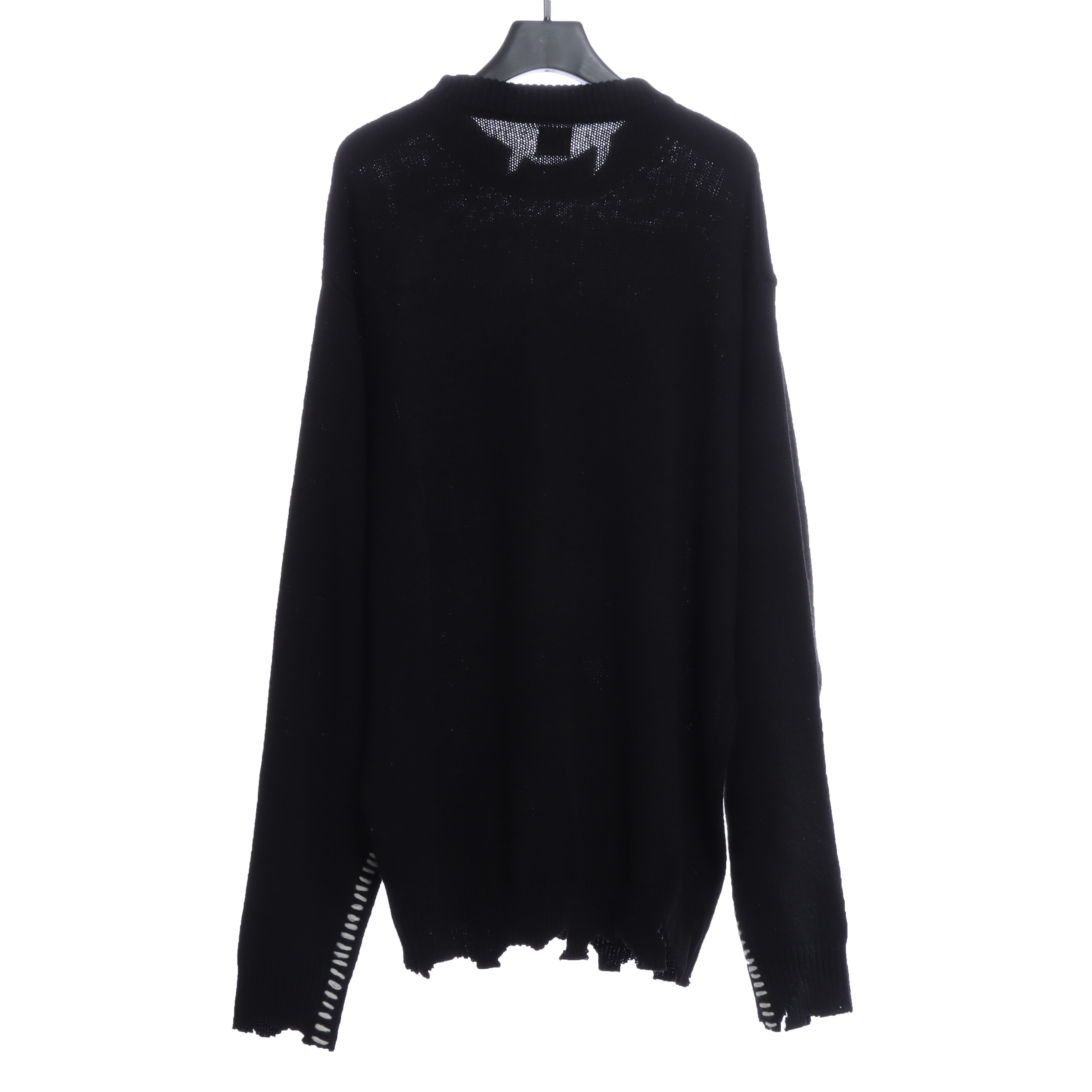 Saint Michael 22FW GIF Letter Destruction Crew Neck Sweater