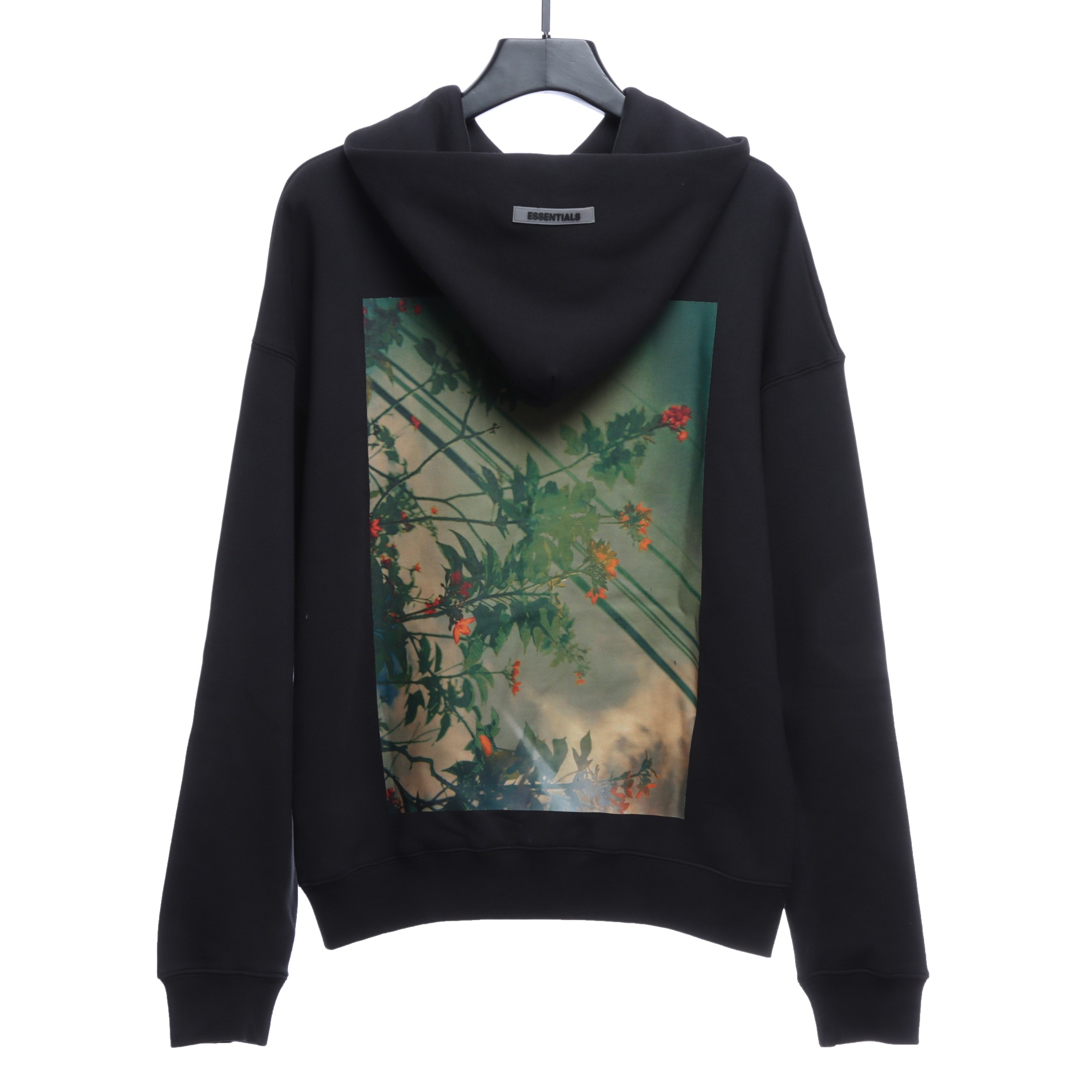 FOG ESSENTIALS Double Thread Floral Fleece Oversized Hoodie