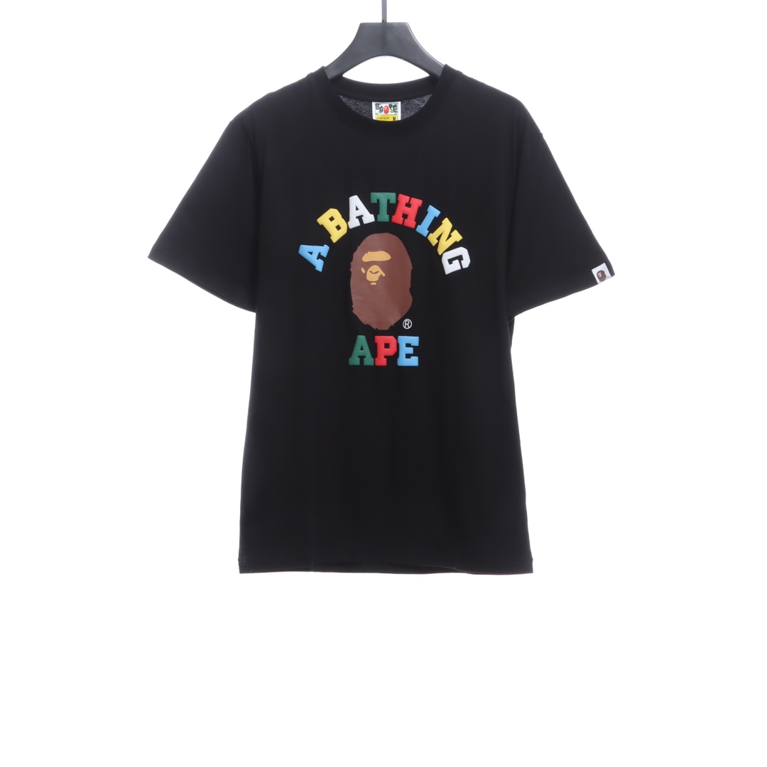 BAPE ape man colorful foam print short sleeves