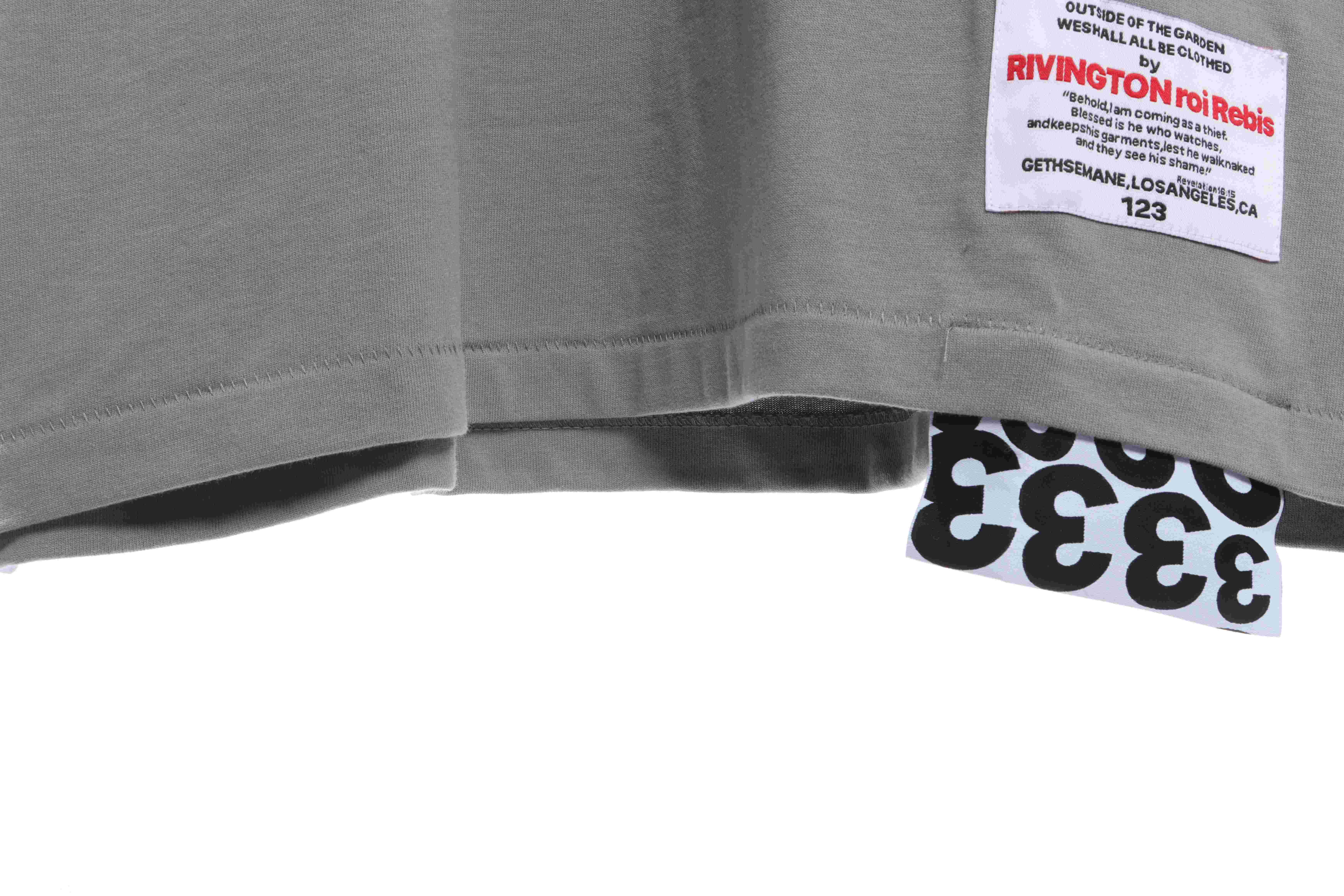 FOG Co-signed RRR123 cement Scarlet letter short sleeves