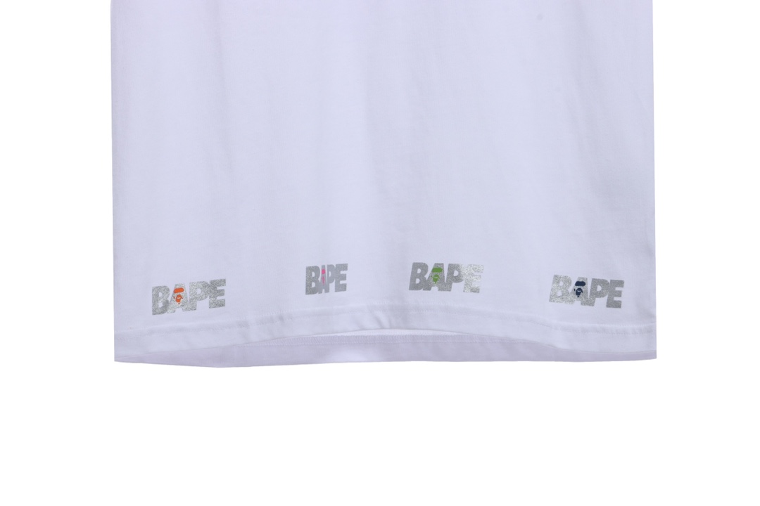 BAPE camouflage ape head reflective letter printing short sleeves