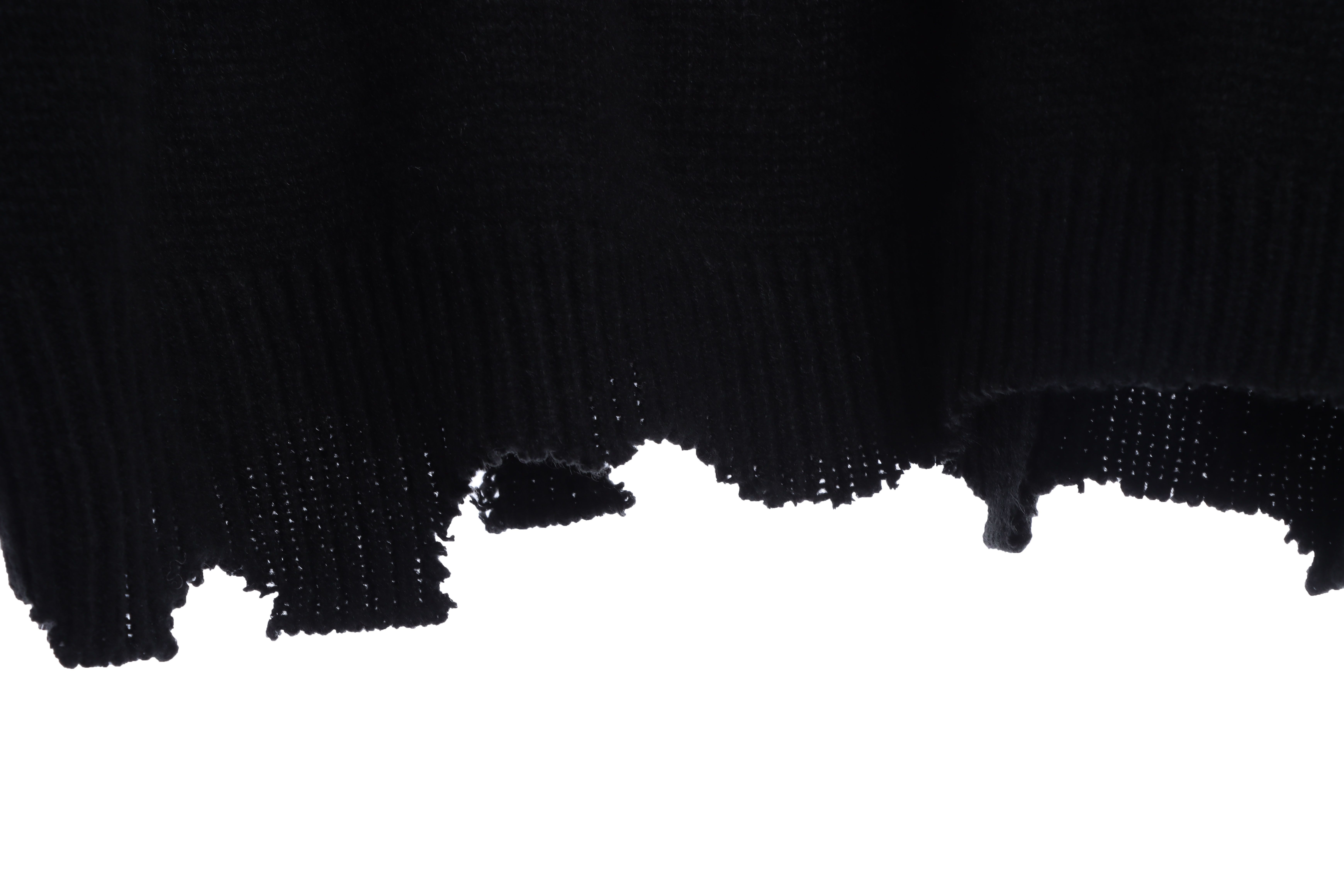 Saint Michael 22FW GIF Letter Destruction Crew Neck Sweater