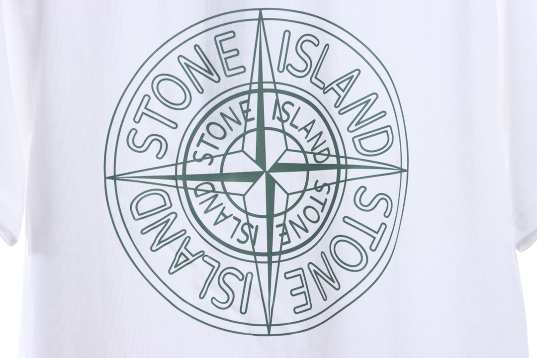 Stone Island Back Large Compass Logo Print Short Sleeves