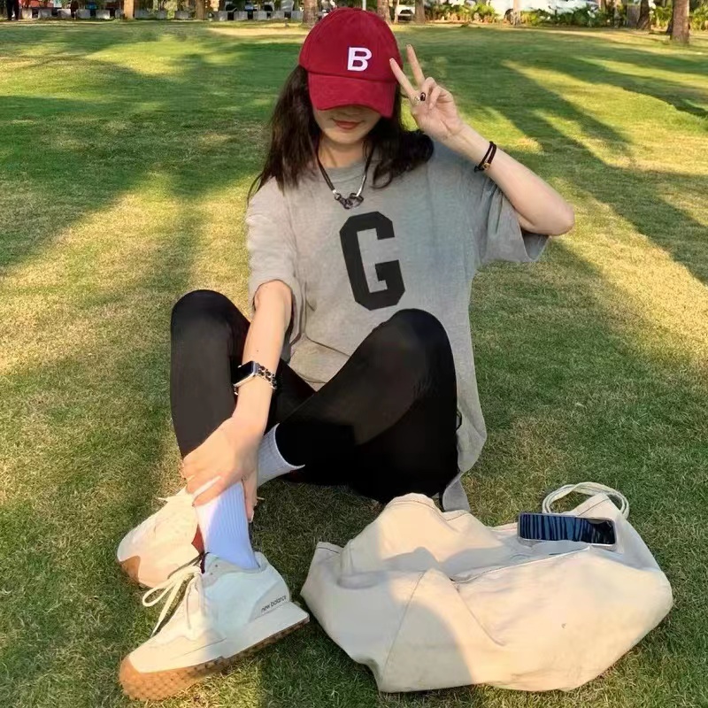 FEAR OF GOD season seven main line flocking big G letter short-sleeved T-shirt