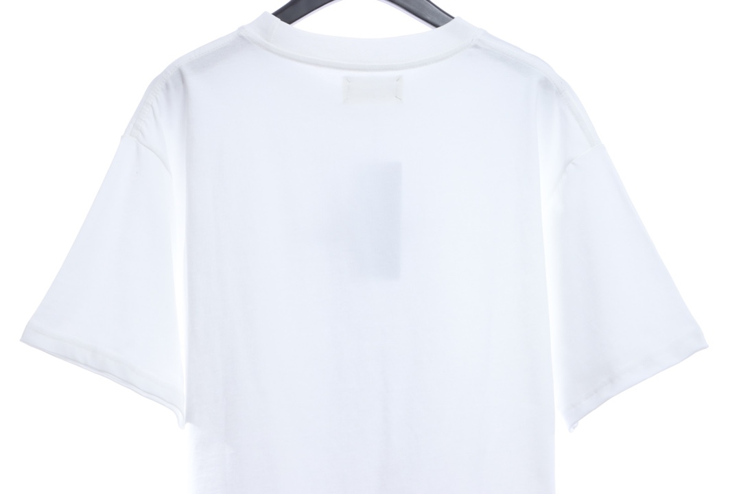 M-rg13la Black & White Upside Down Letter Embroidered Short Sleeves