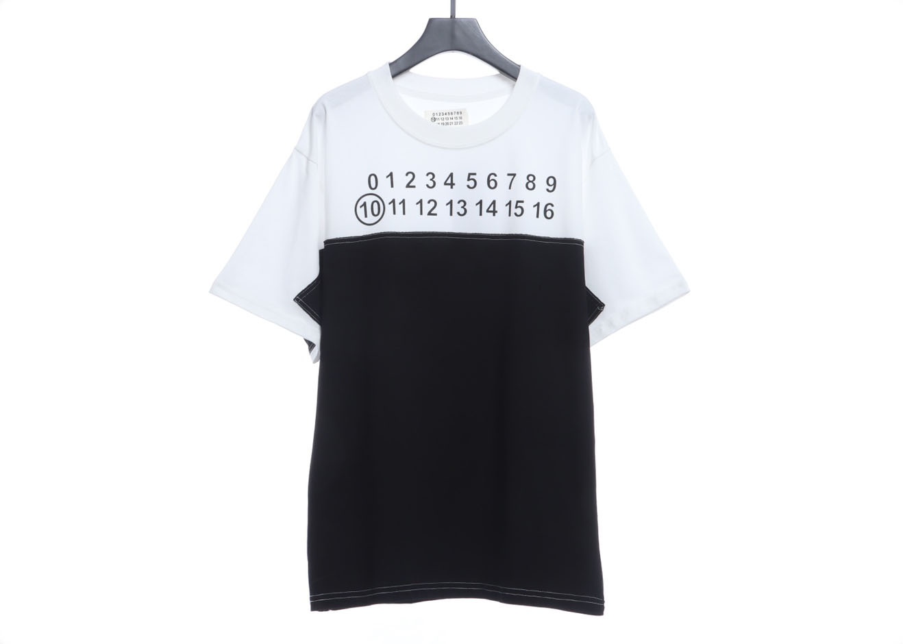 M-rg13la Number Size Chart Printed Panel Short Sleeve