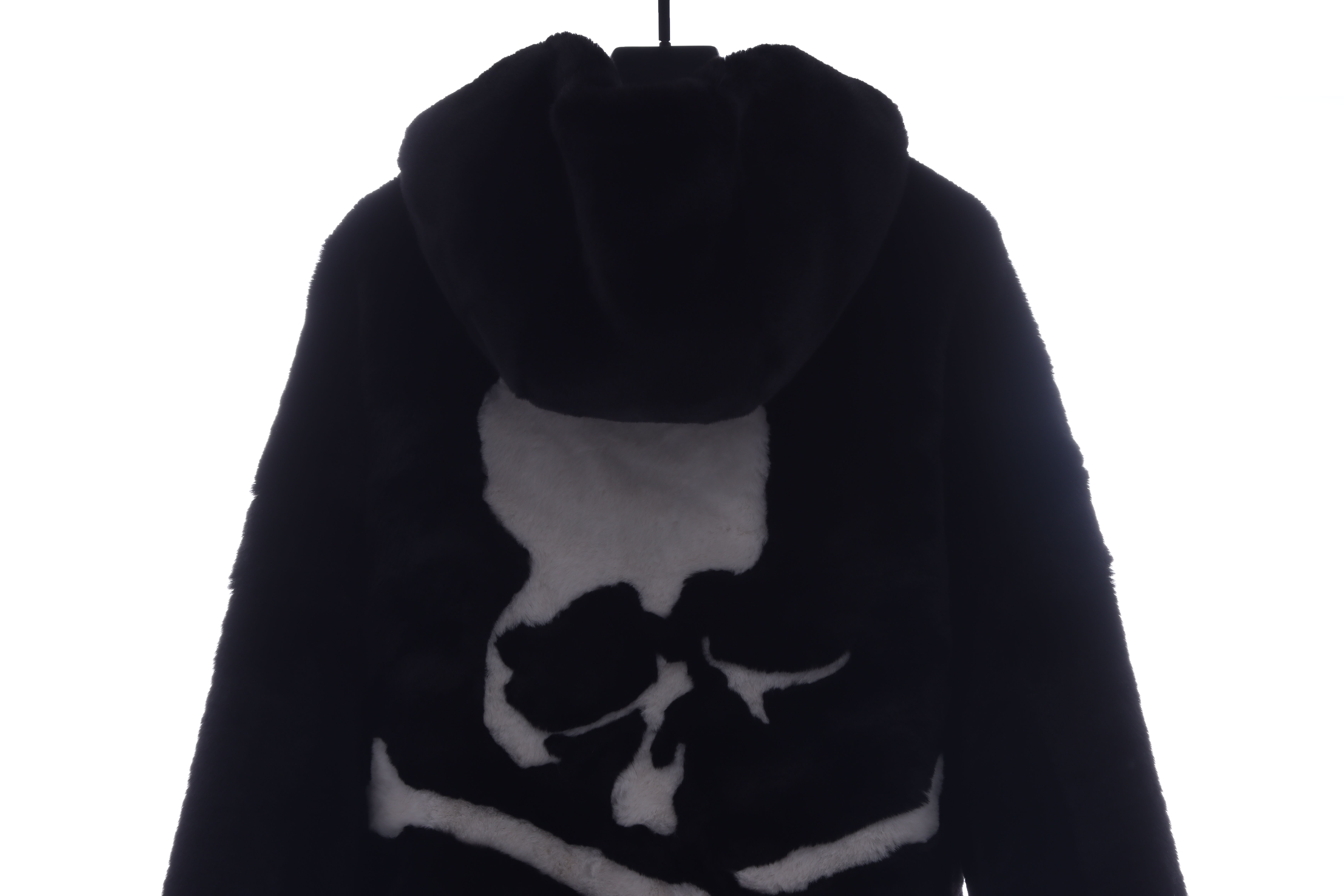 Mastermind Japan MMJ Big Skull Mink Fleece Hooded Fur Coat