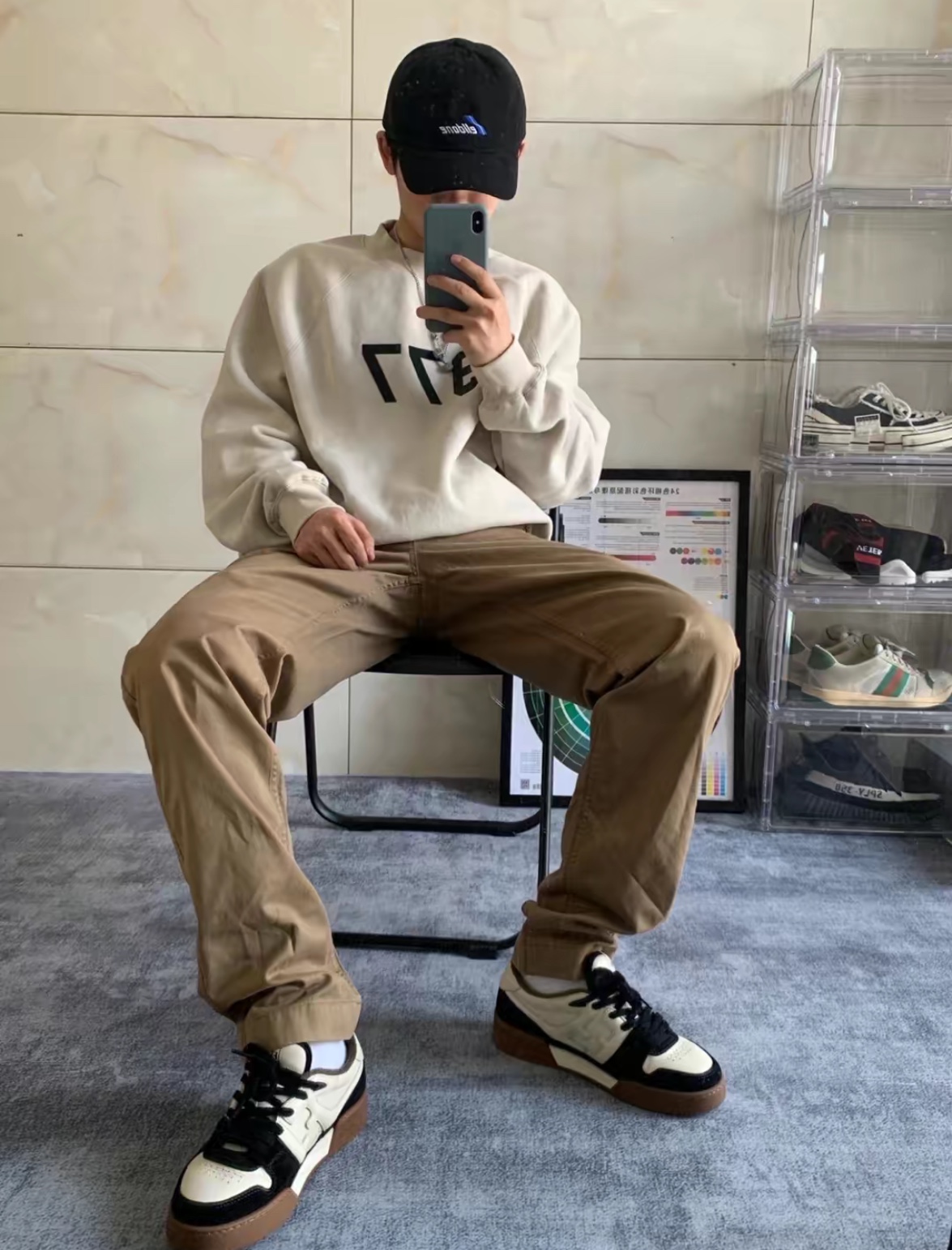 Ess3nt1als F0G  1977 flocking plus fleece sweater