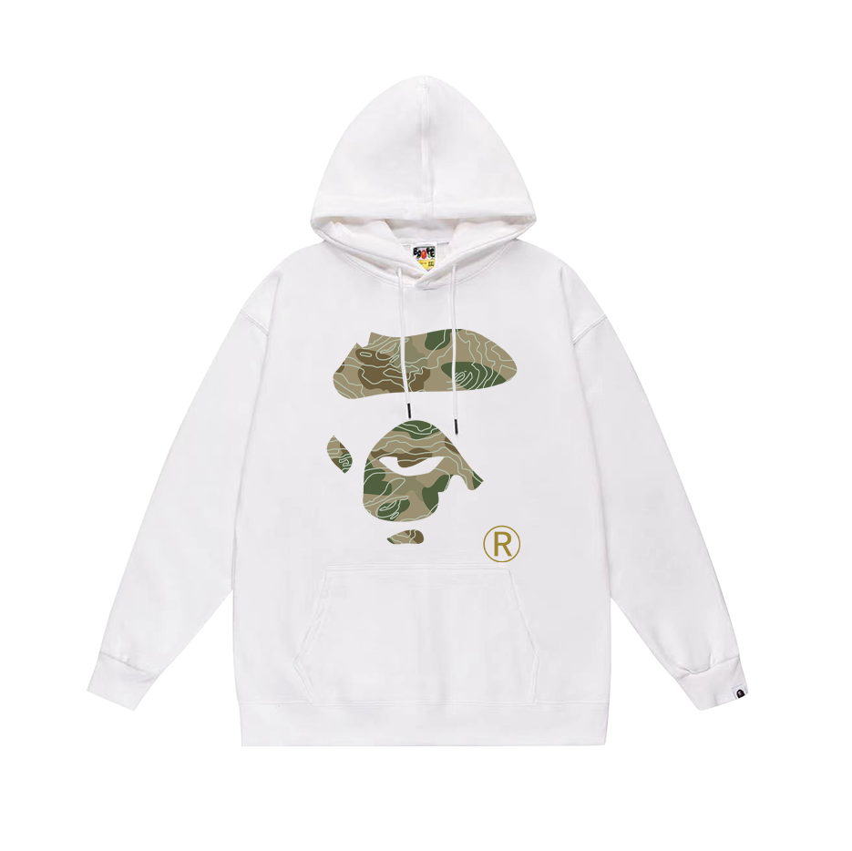 BAPE camo Ape Face logo hoodie