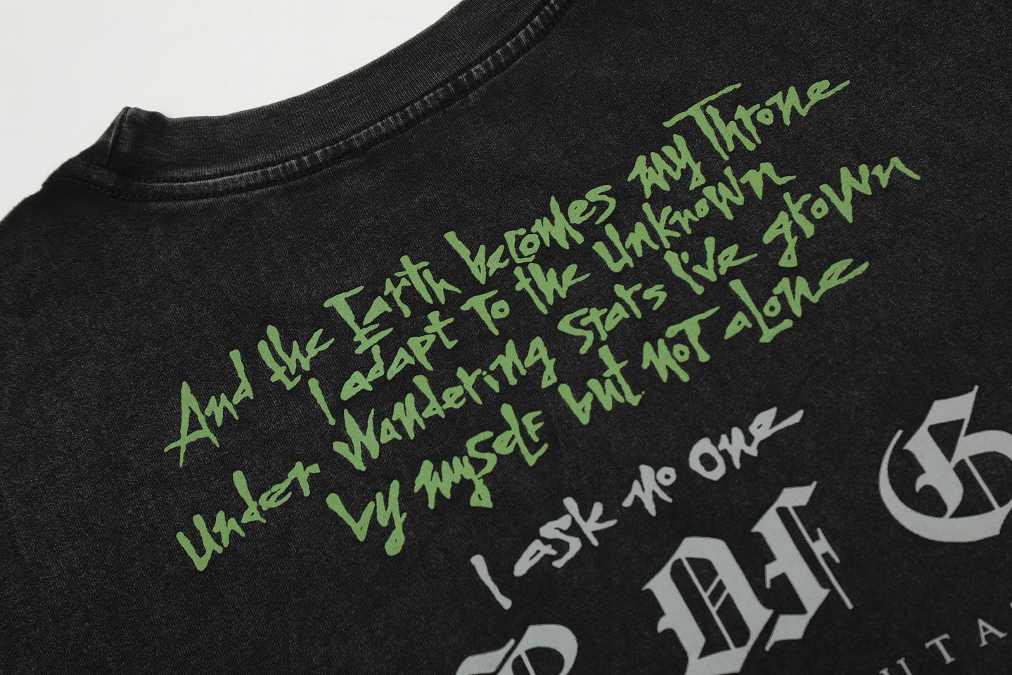 Fear Of God / Essentials style Vintage style Green Storm short sleeves