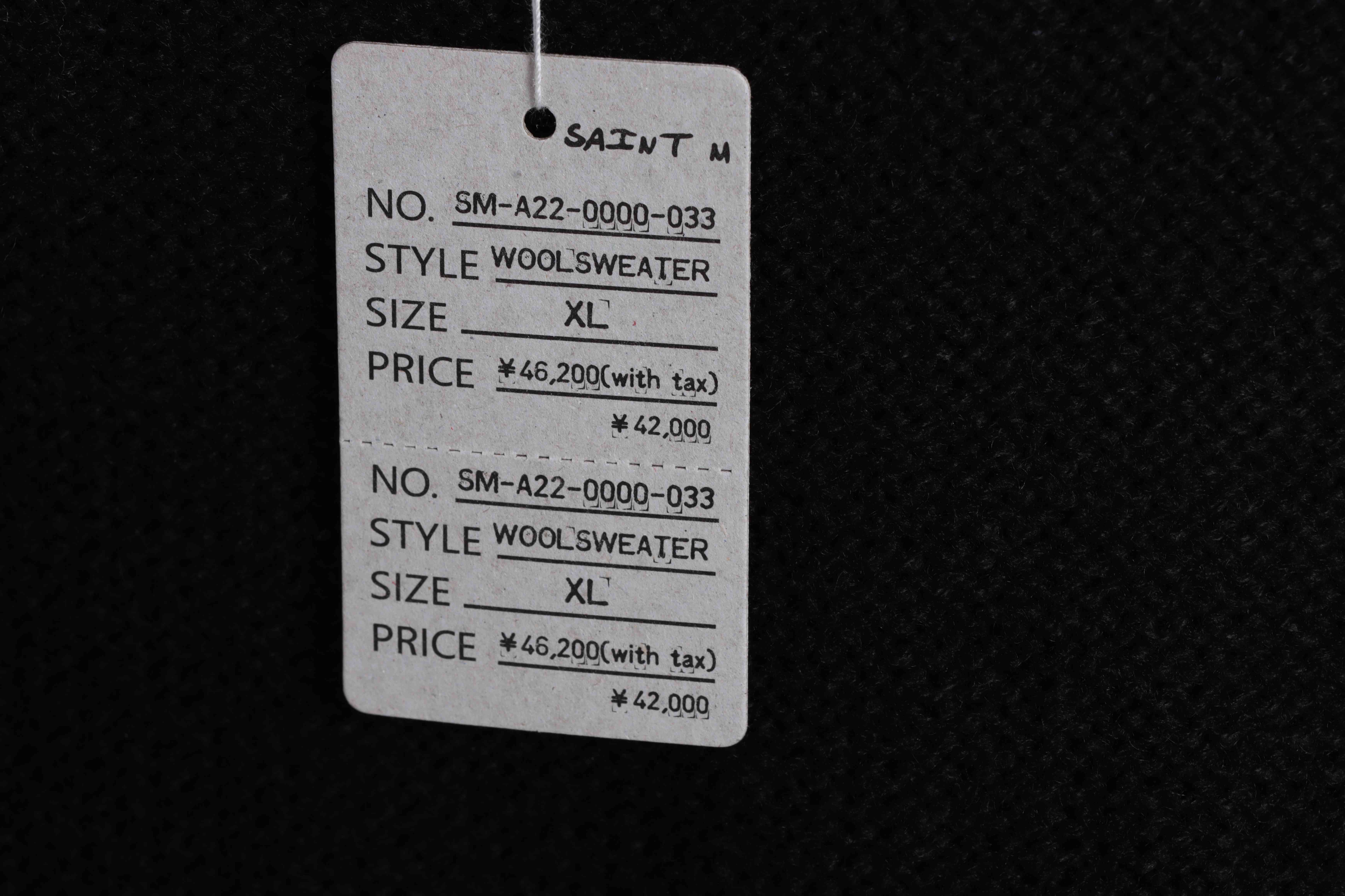 Saint Michael 22FW GIF Letter Destruction Crew Neck Sweater