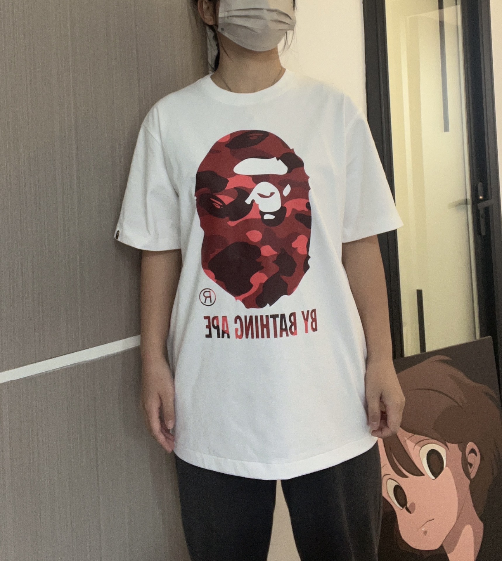 BAPE Red Color Camo By Bathing Tee
