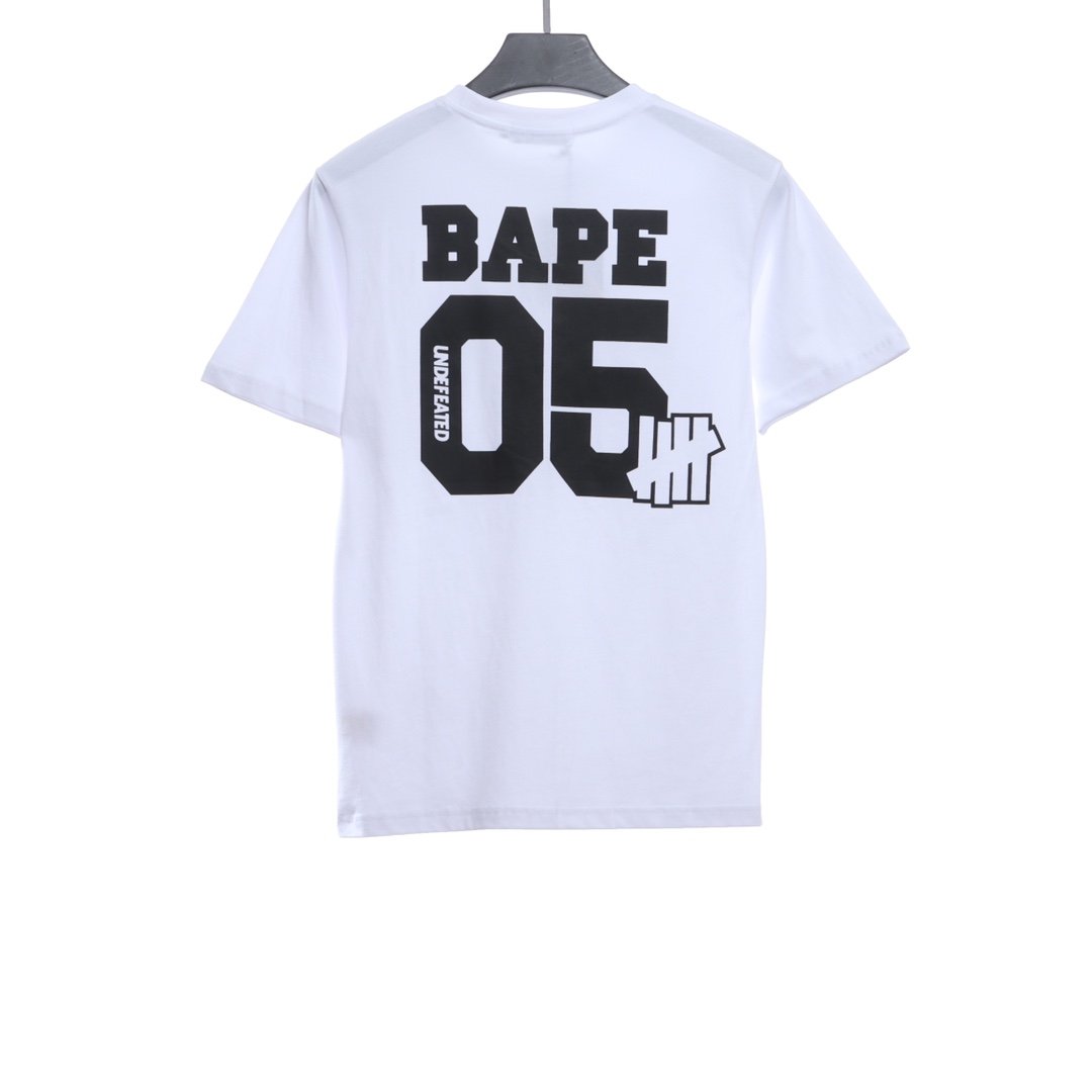 BAPE co-signed UDF camouflage five-bar short sleeves