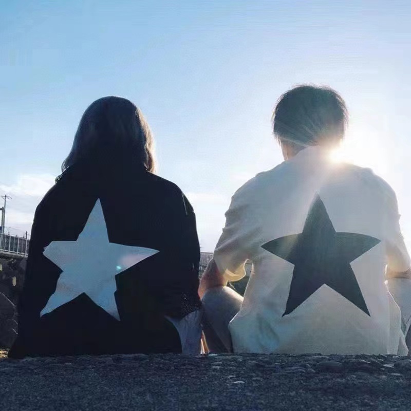 Fear of god  Essentials back five-pointed star print short-sleeved T-shirt