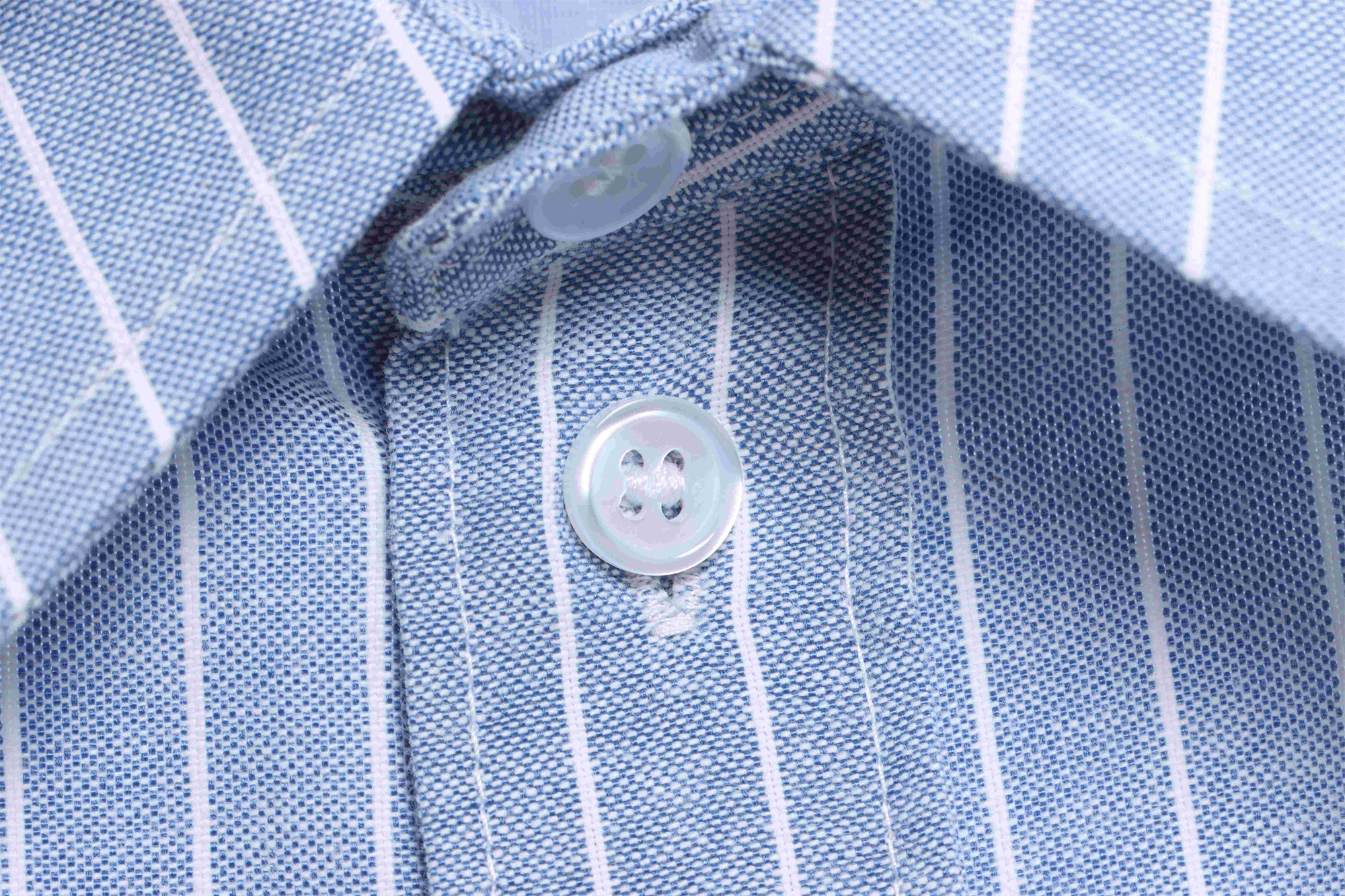 C3  Small Embroidered Vertical Stripe Long Sleeve Shirt