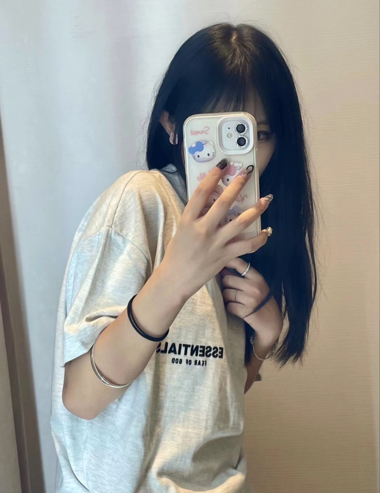 FOG flocked logo print short sleeves