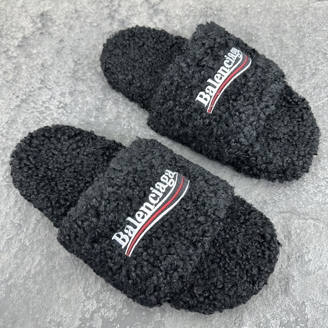 Balenciaga Furry Slide Sandal
