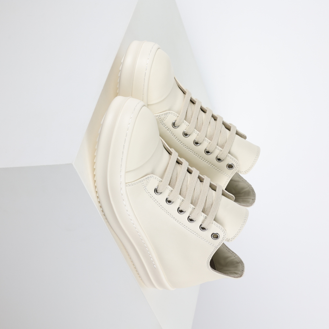 Rick Owens white leather