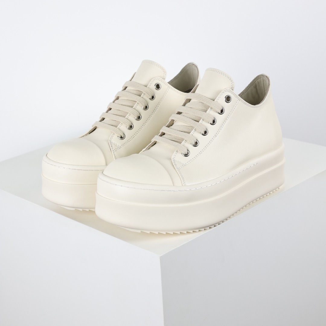 Rick Owens white leather