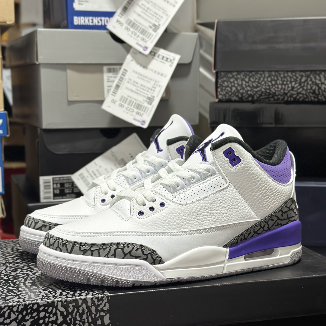 Jordan 3 White Purple