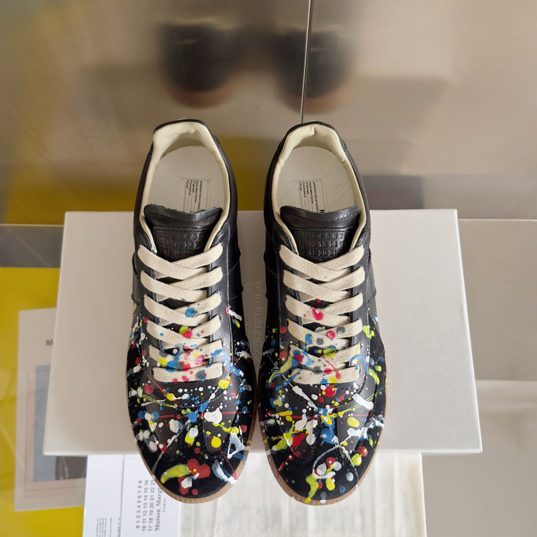 Maison Margiela Paint Replica paint-splatter sneakers Black