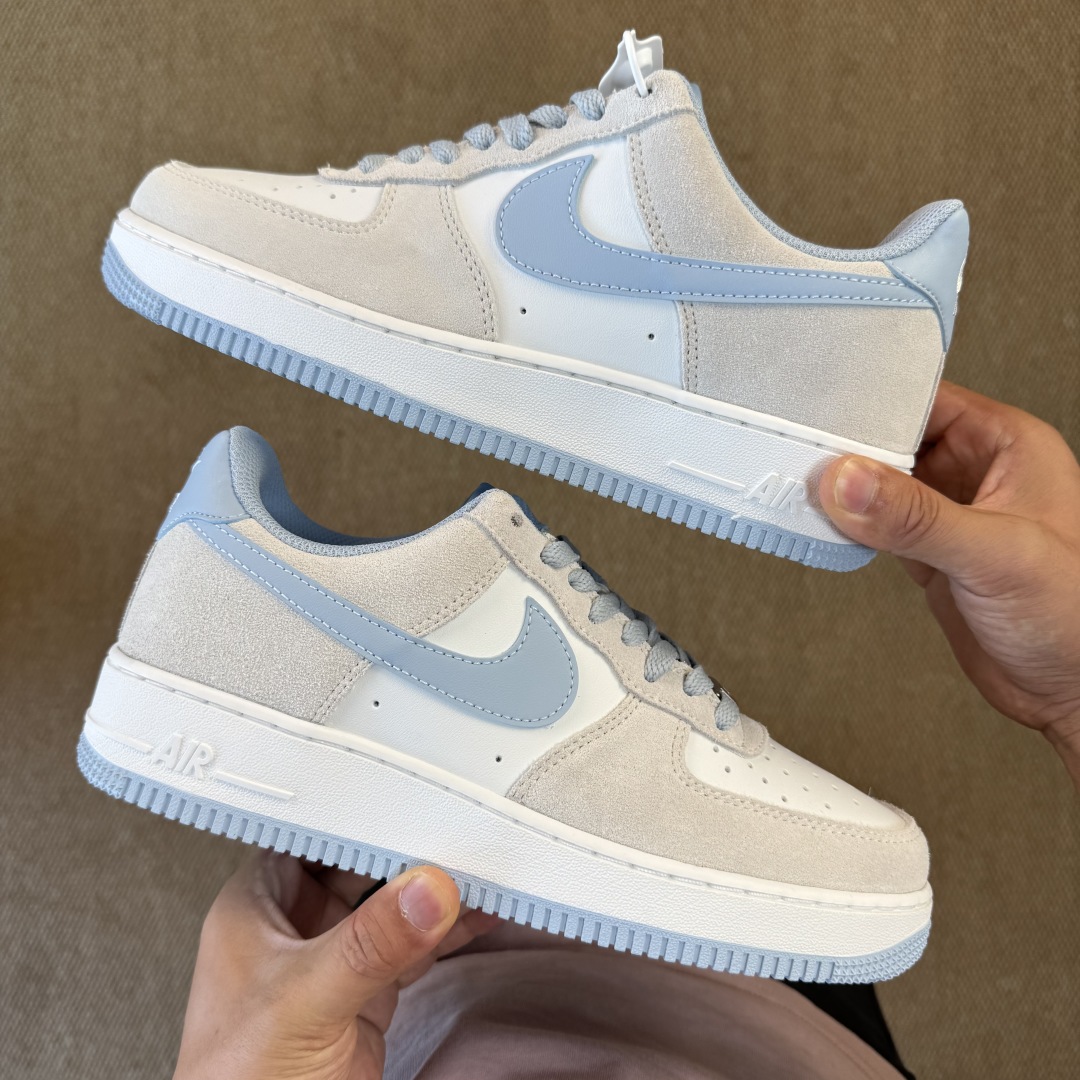 2025 Air Force 1 Low '07 LV8 Light Bone Light Armory Blue FQ8714-005