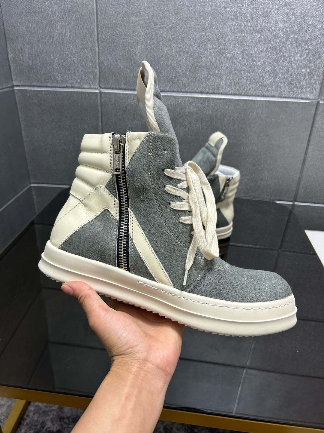 Rick Owens high grey fur
