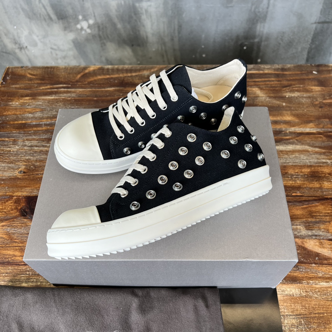 Rick Owens low black canvas