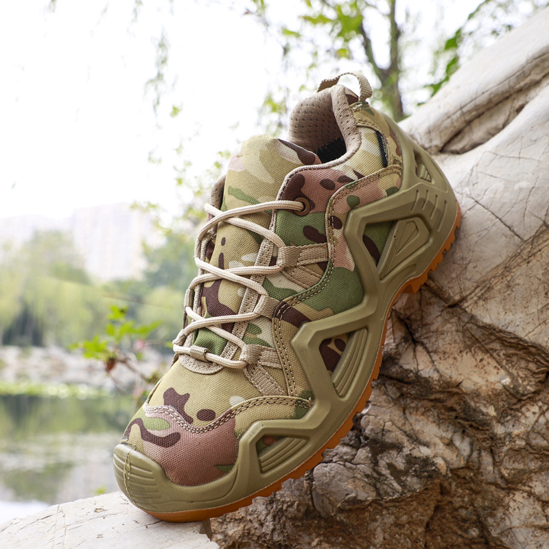 High-top outdoor field tactical boots, wear-resistant, waterproof jacket, mountaineering boots, special training camouflage combat boots