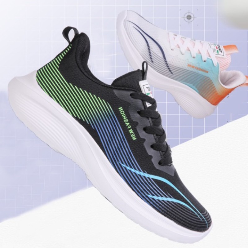 Couple running shoes 2023 summer new mesh ice silk soft bottom popcorn running shoes anti-slip trendy and versatile