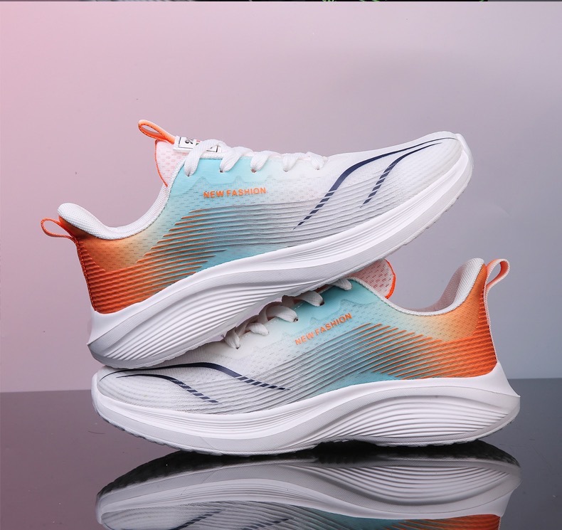 running shoes 2023 summer new mesh ice silk soft bottom popcorn running shoes anti-slip trendy and versatile