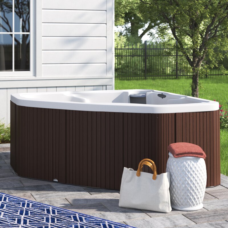 Lifesmart Spas 3 - Person 17 - Jet Plug And Play Hot Tub with Ozonator in Espresso