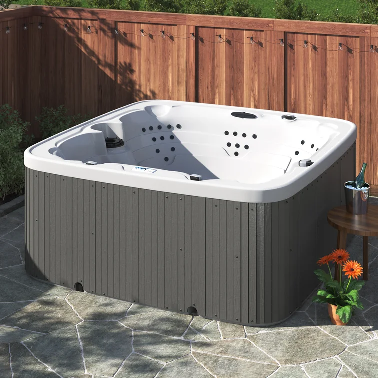 Lifesmart Spas 7 - Person 90 - Jet Square Hot Tub with Ozonator