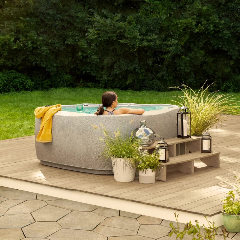 Aquarest Spas, Powered By Jacuzzi® Pumps 6 - Person 29 - Jet Square Plug And Play Hot Tub with Ozonator