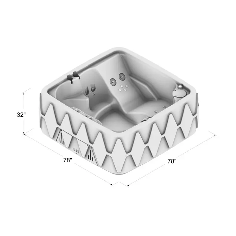Aquarest Spas,Jet Square Plug And Play Hot Tub with Ozonator