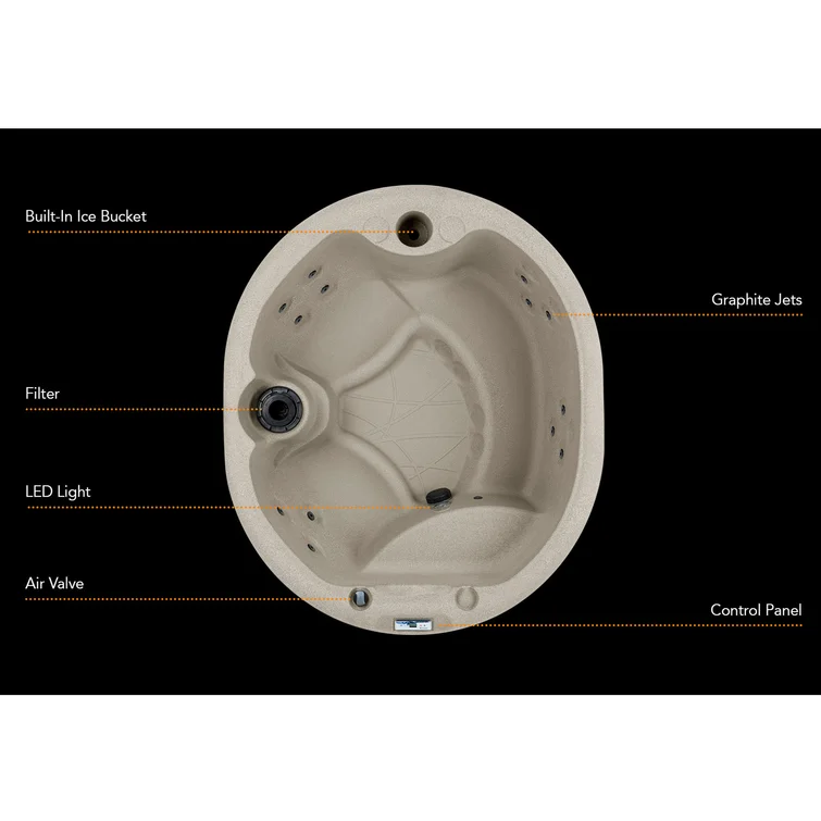 Lifesmart Spas 4 - Person 13 - Jet Oval Plug And Play Hot Tub